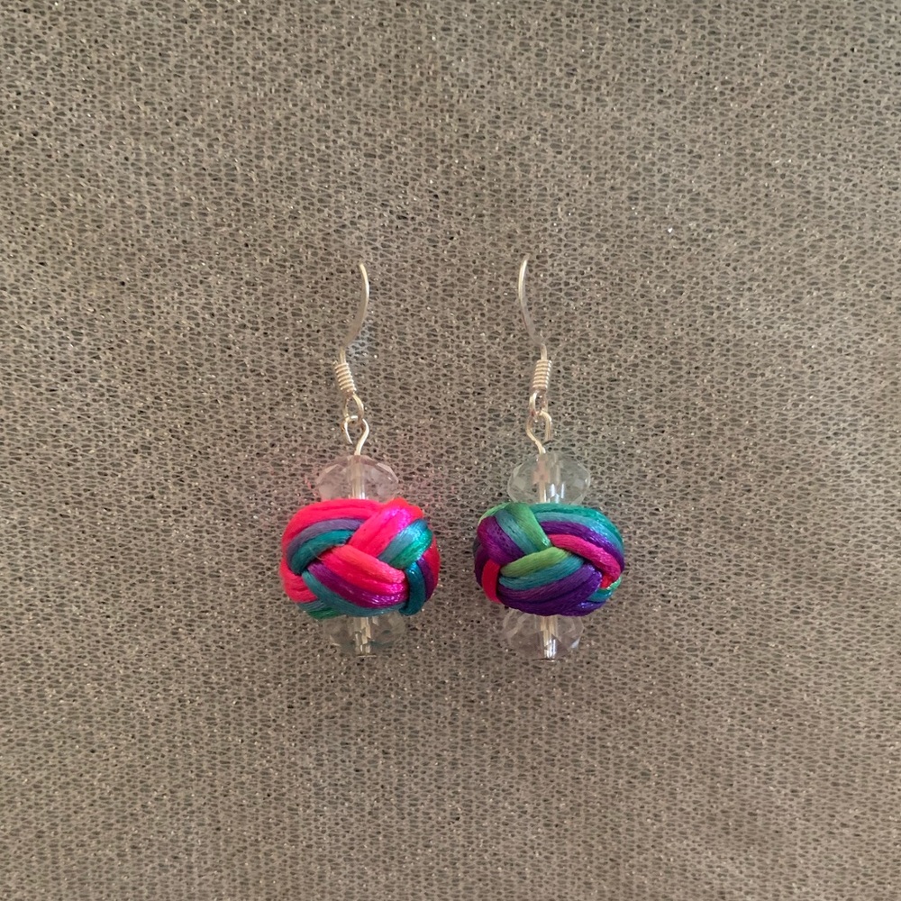 ❌ SOLD ❌ Cord Wrapped Dangle Earrings